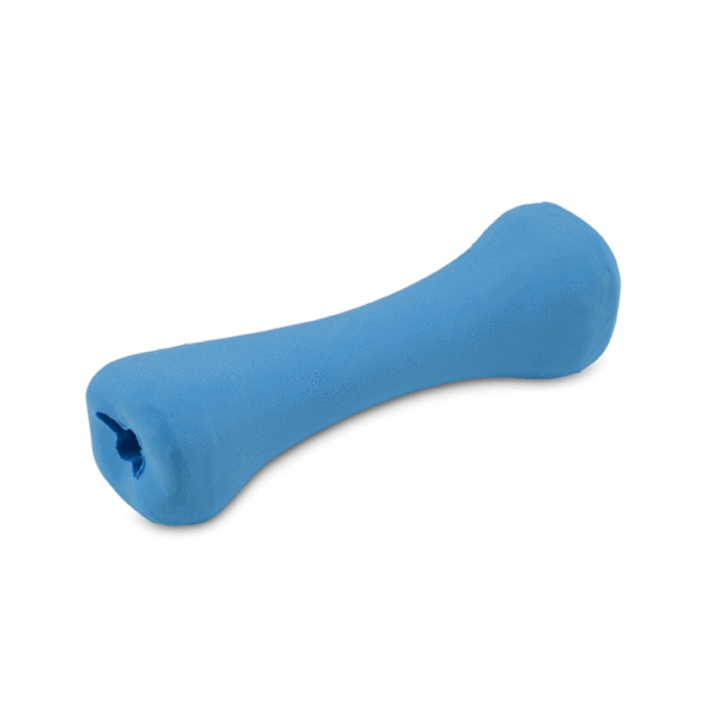 Beco Natural Rubber Bone - Medium - Blue