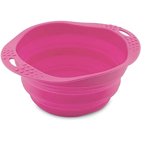 Beco Pink Medium Pop Up Travel Bowl