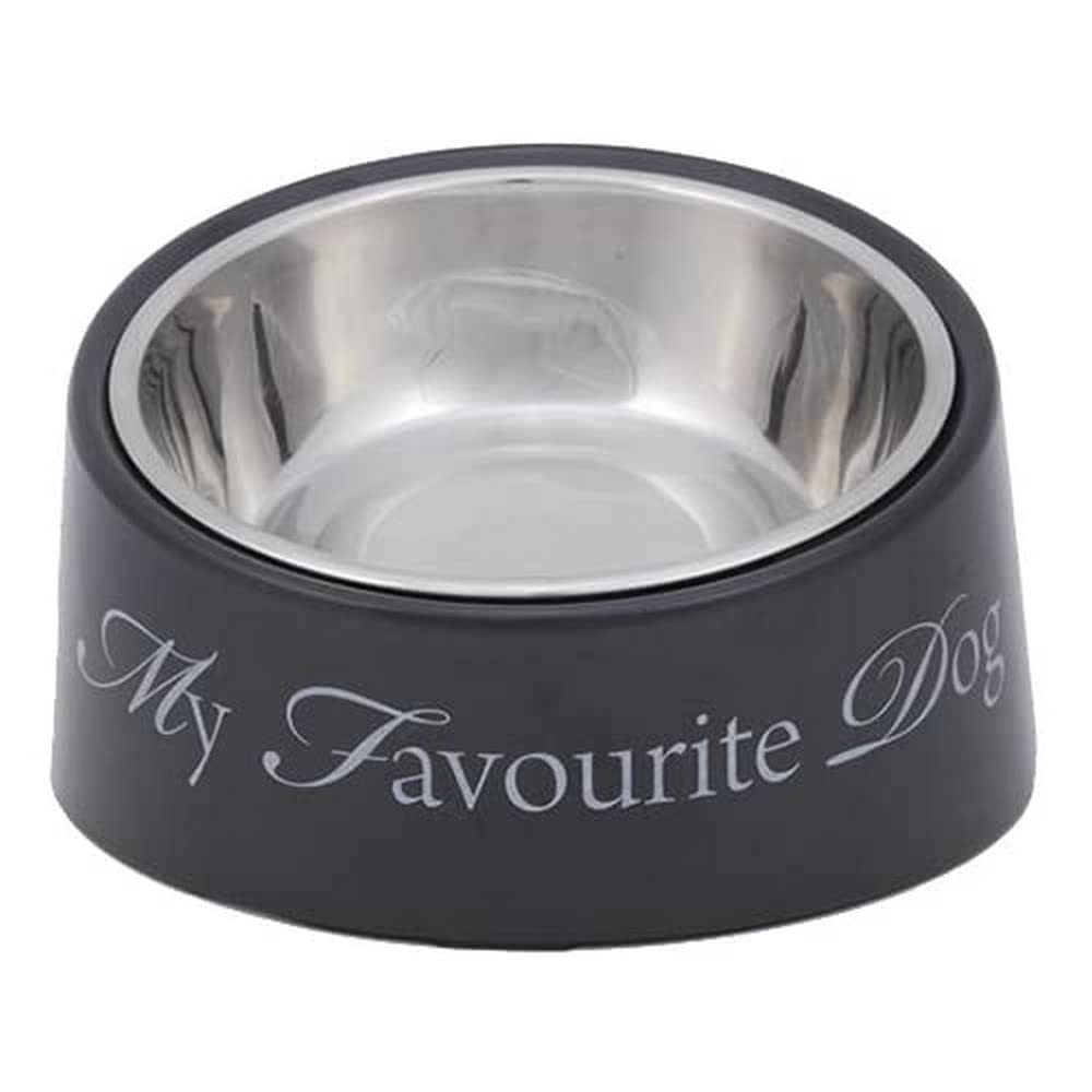 DBL Mela Feed Bowl My Favourite Dog Grey