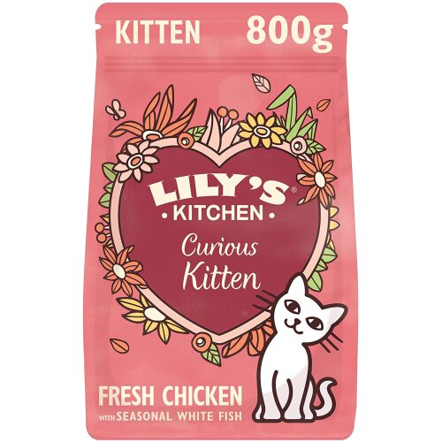 Lilys Kitchen Kitten Recipe with Chicken and White Fish Dry Cat Food 800g
