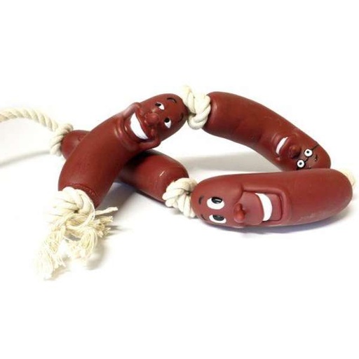 Classic Pet Products Vinyl Sausage Rope Tug