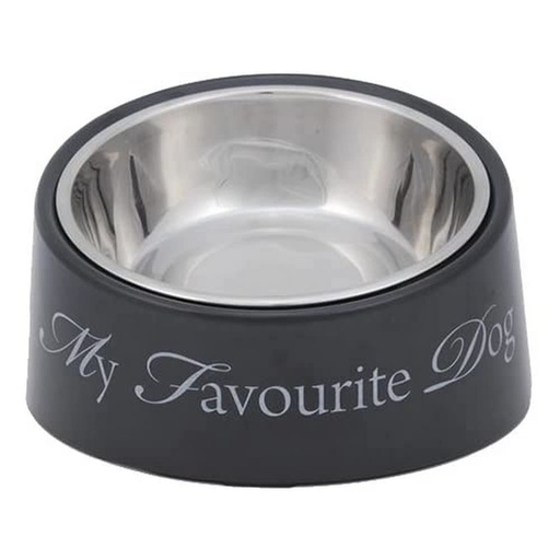 DBL Mela Feed Bowl My Favourite Dog Grey